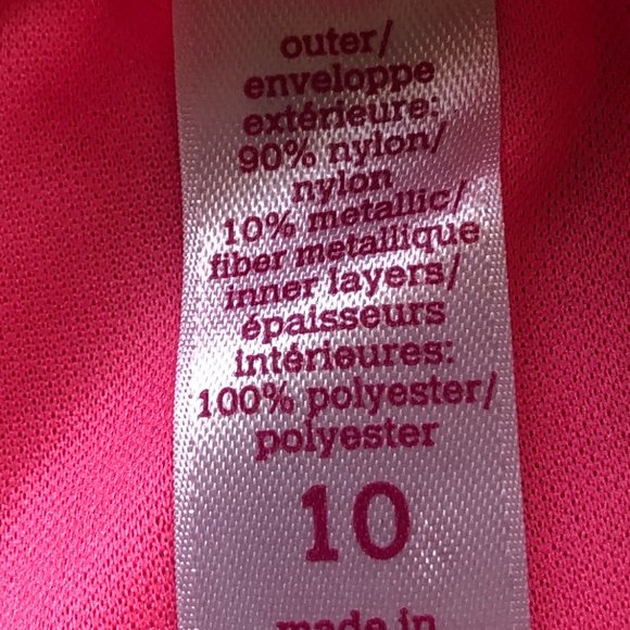 Justice Hot Pink Shimmery Tutu Skirt Skort Size 10 - Picture 8 of 8